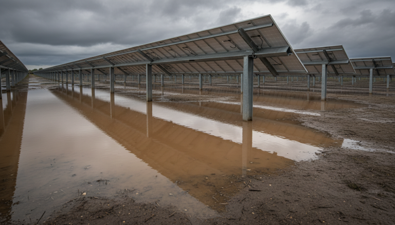 Drenaje en centrales solares: las inundaciones pueden comprometer su eficiencia