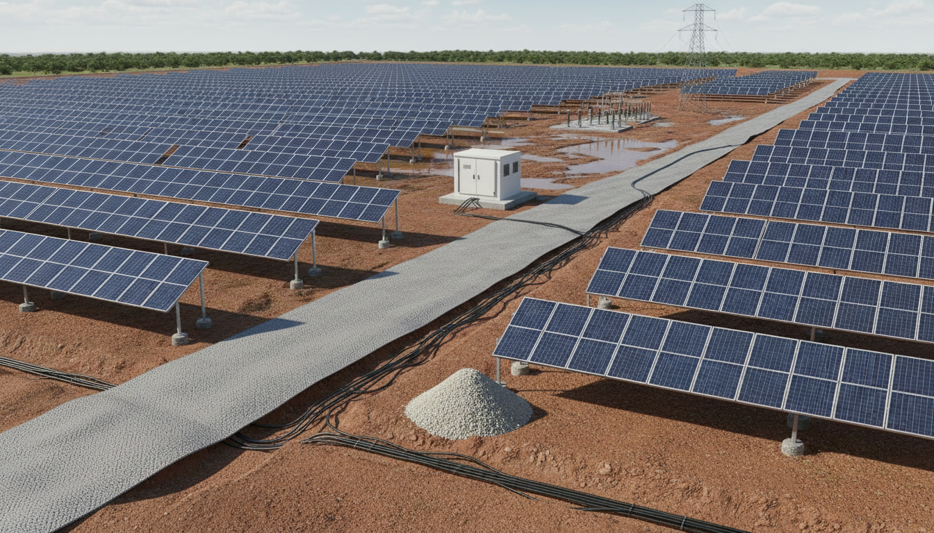 The access road needs a structured base too