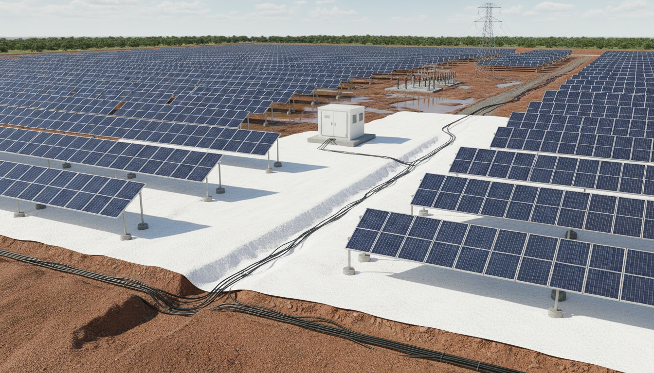 A bifacial row yields more with the right ground beneath it